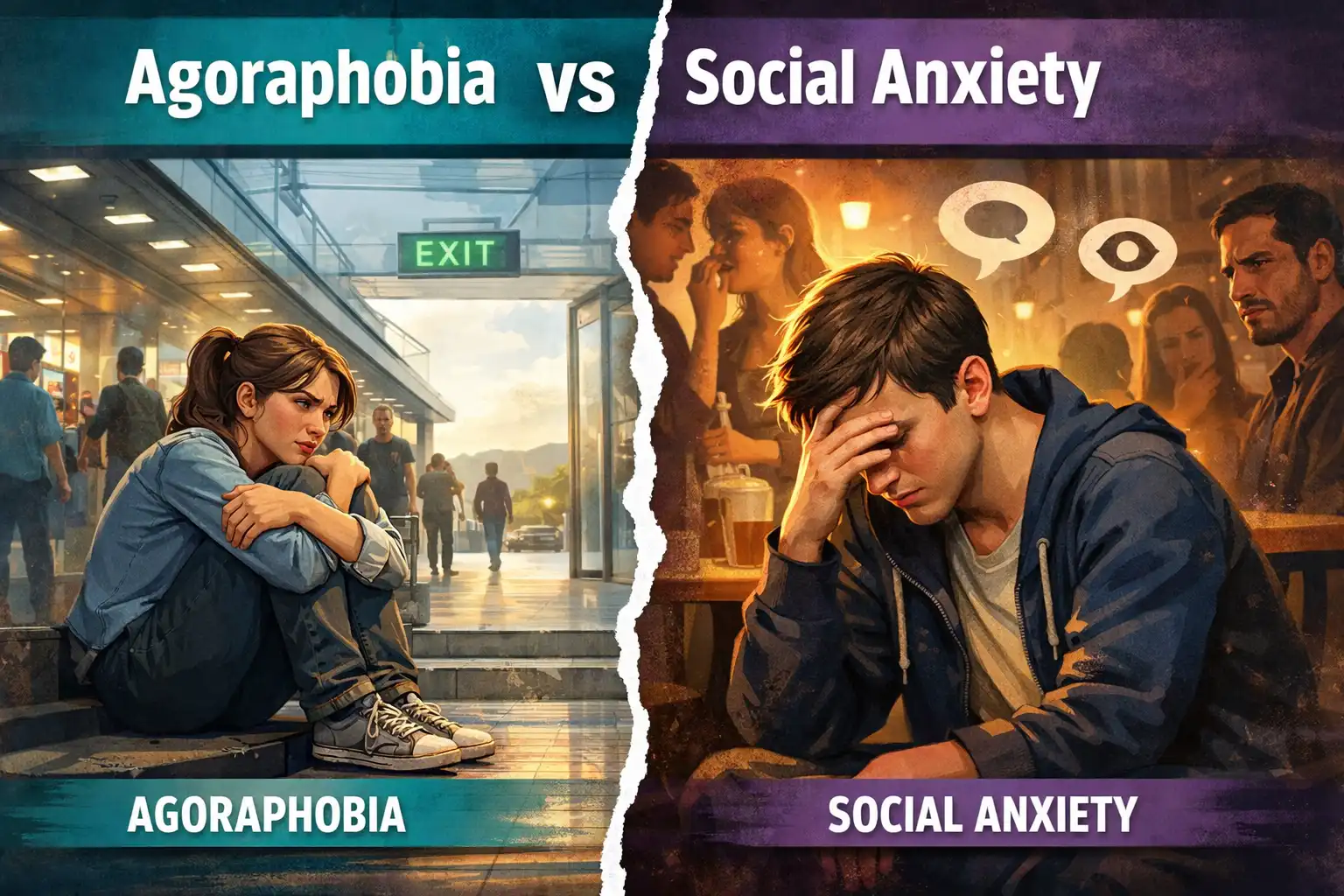 Agoraphobia vs Social Anxiety