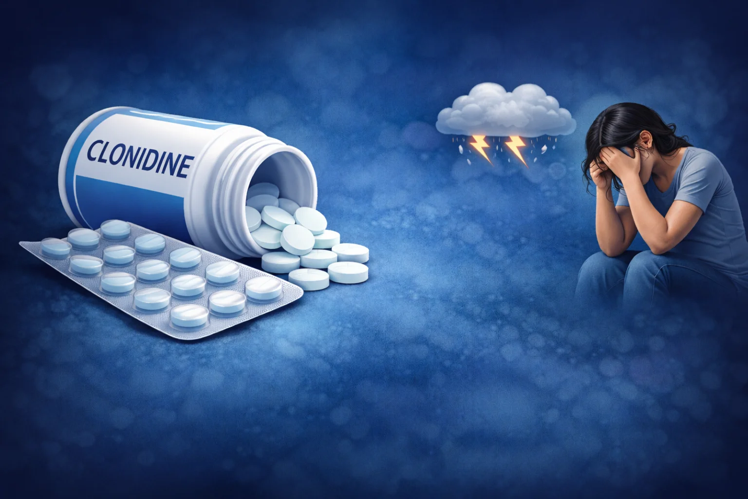 Clonidine for anxiety relief