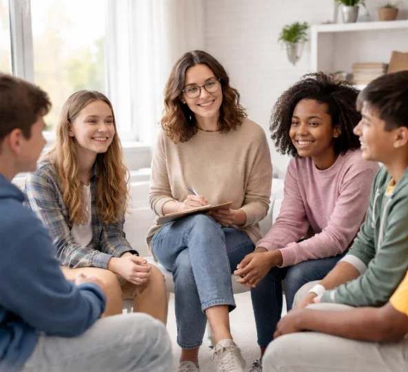 Teen group therapy