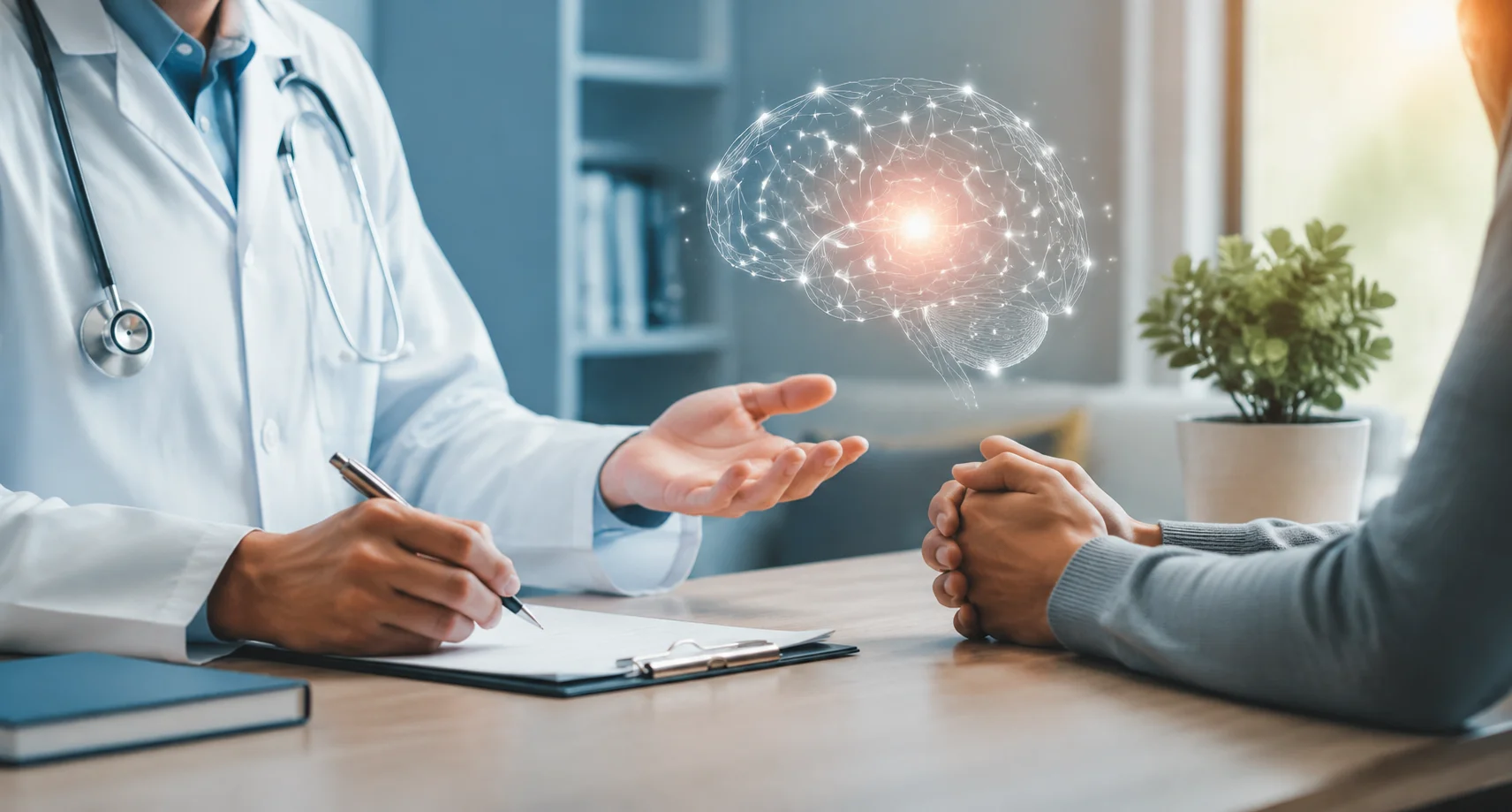 Healthcare professional assessing stress ICD 10 codes