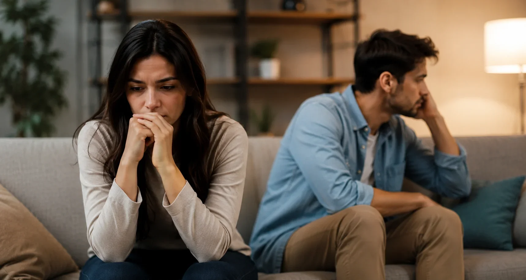 Relationship anxiety and emotional distance while sitting together